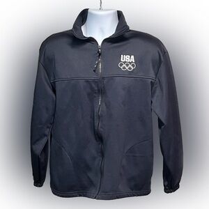 U.S. OLYMPIC COMMITTEE Women’s Navy full zip jacket‎ size L.